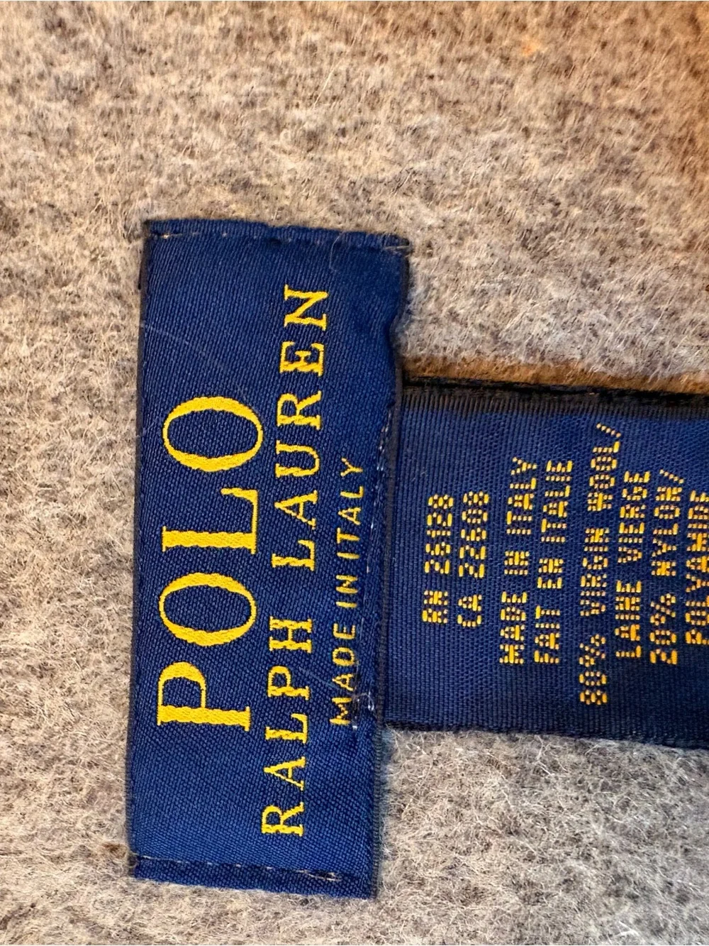 Polo by Ralph Lauren Reversible Light Gray Dark Gray Scarf embroidered logo